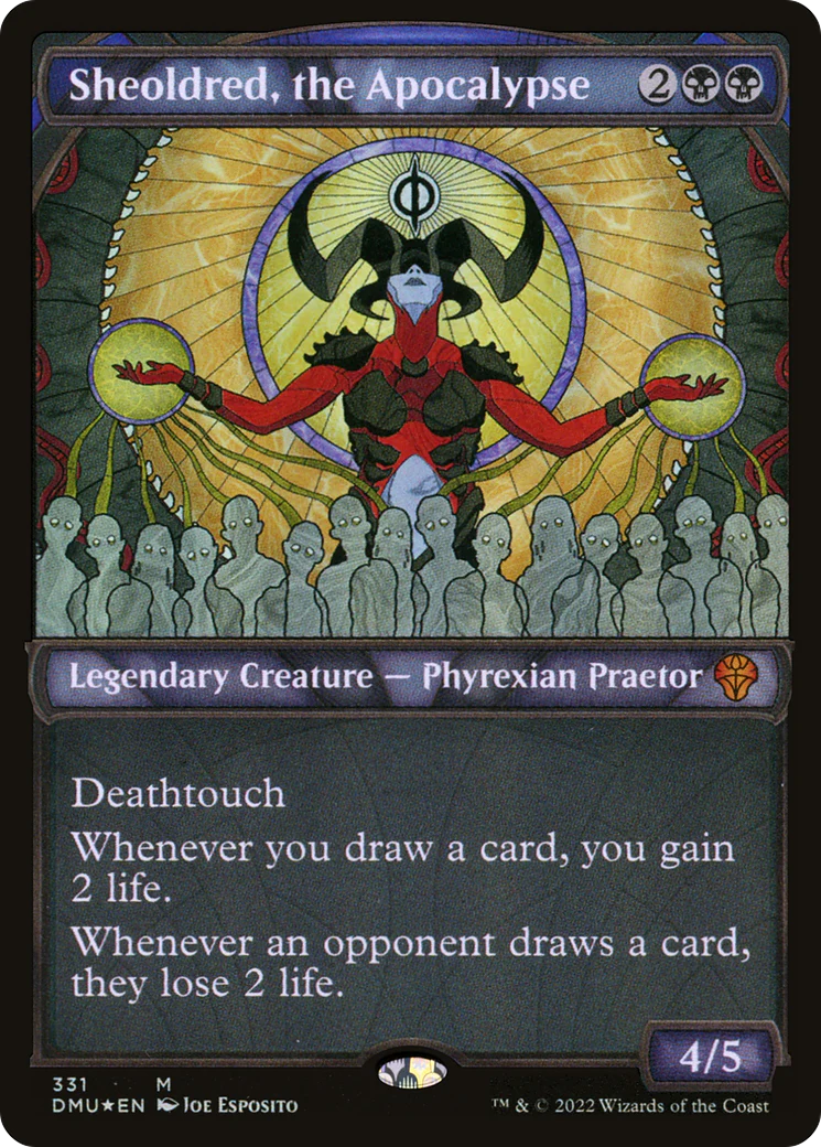 Sheoldred, the Apocalypse (Showcase) [Dominaria United] Textured Foil - Japanese - Image 3